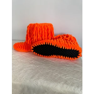 Merut Style El Örgüsü Kadife Ip Püsküllü Ev Botu Panduf