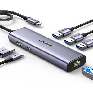 Type-C To 3*usb 3.0 4K/30HZ HDMI RJ45 Gigabit Ethernet 100W Pd Güç Girişi Çoklayıcı Hub Adaptör