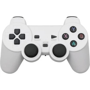 Beyaz Double Titreşimli Ps3 Bluetooth Oyun Kolu Uyumlu Kablosuz Analog Gamepad Joystick Oyun Kolu
