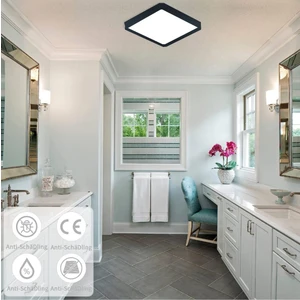 Vies Teknoloji Moder Tavana Sıfır LED Avize 24W Antrasit Kasa 3200K Wc Ofis Salon  Balkon Aydınlatma Armatürü