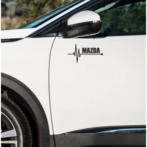 Mazda Uyumlu Kapı ve Çamurluk Uyumlu Araç Markalı Sticker Seti - 2li Set - K Atatürk Imza Hediyeli