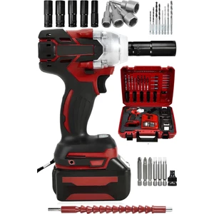 Germany Steel Germany 128VF Profesyonel Somun Sıkma Sökme Şarjlı Darbeli Matkap Akülü Vidalama Ful Set