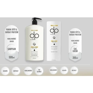 Dp Daily Perfection Pamuk Sütü Buğday Proteini 500 ml Tuzsuz Şampuan - Pamuk Sütü Buğday Proteini Saç Bakım Kremi 350 ml