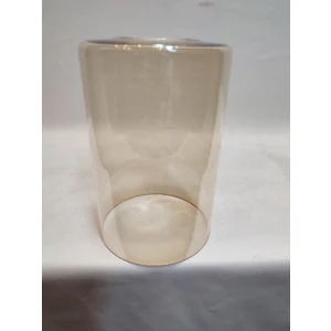 Avize camı.Düz Silindir,Bal Rengi.(E.27)Çap:10.00cm-h:15.00cm.Normal ampule göre.