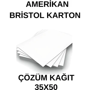 Çözüm Kağıt Amerikan Bristol Karton 35X50 cm 350 gr - 10 Adet