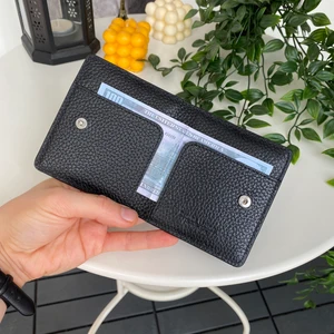 Sazara – Hakiki Deri Süper İnce Minimalist Cüzdan, Modern Tasarım, Gündelik Kullanım, Slim Kartlık