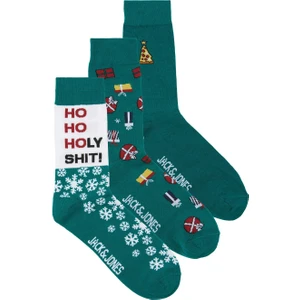 Jack & Jones Erkek Yılbaşı Konseptli 3'lü Çorap - 12246912