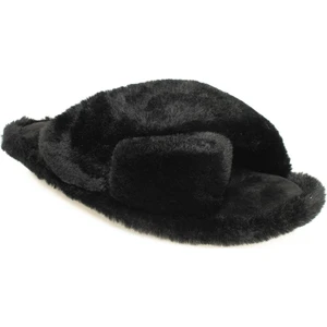 CC0181Z Tw Çapraz Peluş Ev Terliği Kadın Terlik