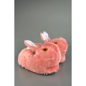 Sevimli Tavşan Figürlü Peluş Panduf Gülkurusu