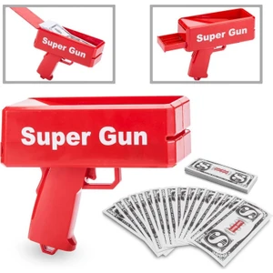 Parti Düğün Nişan Kına Doğum Günü Eğlence Aleti Para Saçma Tabancası Super Money Gun Püskürtme