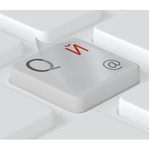 Rusça Klavye Etiketi Şeffaf Arka - Russian Keyboard Sticker Transparent