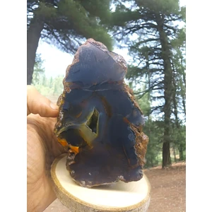 Doğal Taş Cenneti Akik Saf Orjinal Ham Doğal Taş Sertifikalı Standlı