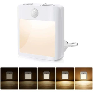 Akıllı Hareket Sensörlü LED Gece Lambası Fişe Takılan Hareket Sensörlü Güç Ayarlı LED Işık