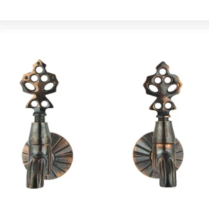 Kurna Musluğu Antik Siyah Komple Set Kurna Hamam Tası Vintage Model