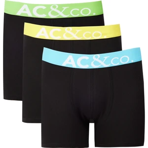 AC&Co / Altınyıldız Classics Erkek Siyah Pamuklu Esnek 3'lü Boxer