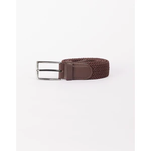 Altınyıldız Classics Erkek Kahverengi Casual Suni Deri Örme Jean Kot Kemeri