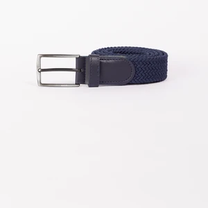 Altınyıldız Classics Erkek Lacivert Casual Suni Deri Örme Jean Kot Kemeri