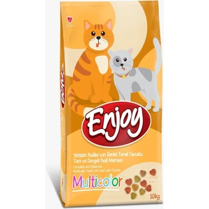 Renkli Tavuklu Yetişkin Kedi Maması 10 kg