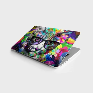 Sticker Art Laptop Sticker Bilgisayar Notebook Pc Kaplama Etiketi Renkli Kedi