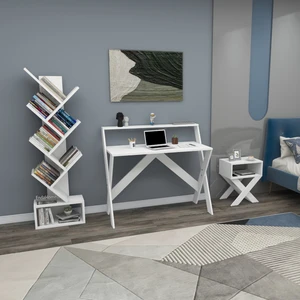 Enda Home Collection x Çalışma Odası Seti Çalışma Masası + Kitaplık + Komodin