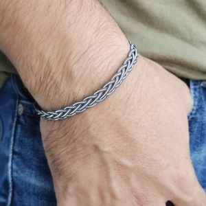 Piyera Silver Kazaziye Üç Sıra Örgü Saf Gümüş Bileklik