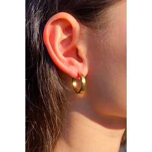 Trend Collection Kadın Gold Halka Çelik Küpe Paslanmaz Çelik 14 mm Küpe