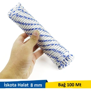 Iskota Örgülü Halat 8 mm 100 mt