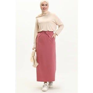 Beli Bağlamalı Cepli Spor Etek - 0152 - Gül Kurusu