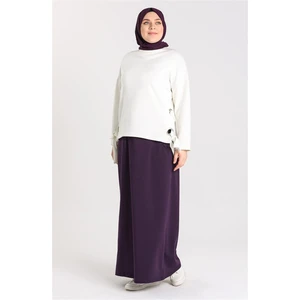 Beli Bağlamalı Cepli Spor Etek - 0152 - Mor