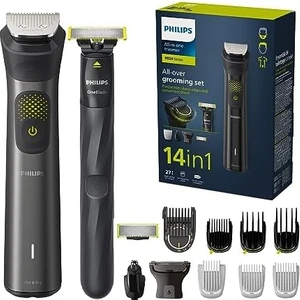 Series 9000 MG9550/15 14'ü 1 Arada Düzeltici + Oneblade, Ikili Tıraş Makinesi ve Aksesuarlar