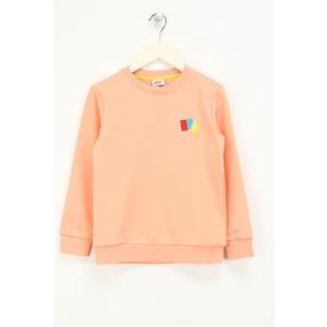 Haribo Kabartma Kız Çocuk Somon Sweatshırt HRBTXT300 Haribo Çocuk Sweatshirt