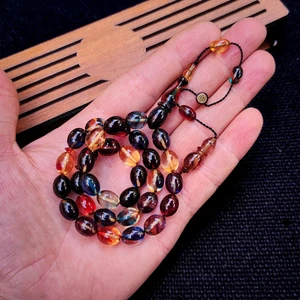 Vip Kehribar 8X11 mm Hassas Delim Bonibon Ateşi Kehribar Tesbih | Ayhan Turan Usta Imzalı Tespih