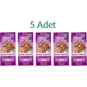 Buonu Şeker Ilavesiz Sütlü Çikolata 100 gr 5 Li Paket