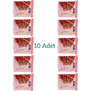 Çilekli Cheesecake Dolgulu Çikolata 100 gr 10 Paket