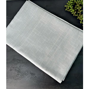 Peki Bu Şeritli Masa Örtüsü Gri 160X220 cm