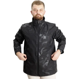 Büyük Beden Erkek Waterproof Softshell 23232 Siyah
