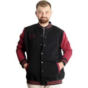 Büyük Beden Erkek Kolej Mont Spor Ceket 23628 Siyah