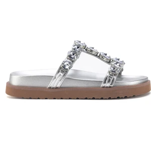 Nine West SUCA 3FX Gümüş Kadın Düz Terlik