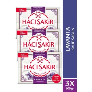 Hacı Şakir Lavanta Saf Kalıp Sabun 4X150 gr x 3 Adet