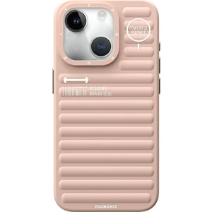 iPhone 15 Uyumlu Kılıf Mat Renkli Tasarım Youngkit Original Serisi Kapak Pembe