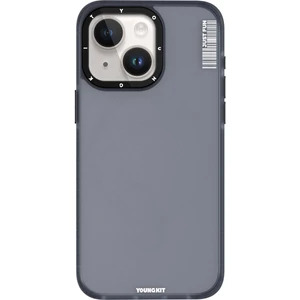 iPhone 15 Uyumlu Kılıf Buzlu Mat Tasarım Youngkit Colored Sand Serisi Kapak Siyah