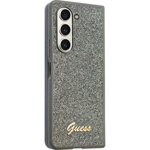 Galaxy Z Fold 5 Uyumlu Kılıf Guess Orjinal Lisanslı Yazı Logolu Glitter Flakes Kapak Haki