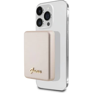 Orjinal Lisanslı Magsafe Şarj Özellikli Metal Yazı Logolu Powerbank 3000MAH 5W Gold