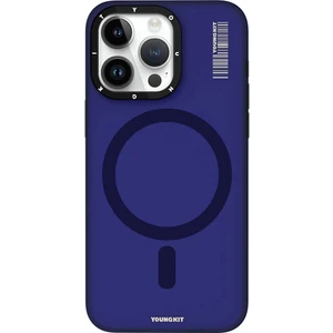 iPhone 15 Pro Max Uyumlu Kılıf Magsafe Şarj Özellikli Youngkit Hidden Sand Serisi Kapak Mavi