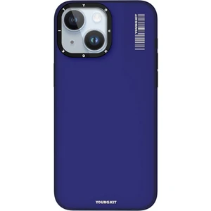 iPhone 15 Uyumlu Kılıf Buzlu Mat Tasarım Youngkit Hidden Sand Serisi Kapak Mavi