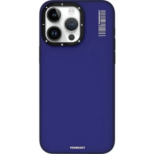 iPhone 15 Pro Uyumlu Kılıf Buzlu Mat Tasarım Youngkit Hidden Sand Serisi Kapak Mavi
