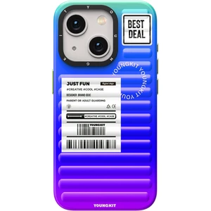 iPhone 15 Uyumlu Kılıf Youngkit The Secret Color Serisi Kapak Mor