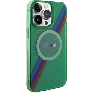 iPhone 15 Pro Max Kılıf Bmw Magsafe Şarj Özellik Transparan Tricolor Stripes Orjinal Lisanslı Yeşil