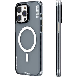 iPhone 15 Pro Max Uyumlu Kılıf Magsafe Şarj Özellikli Youngkit Jiansha Serisi Kapak Siyah