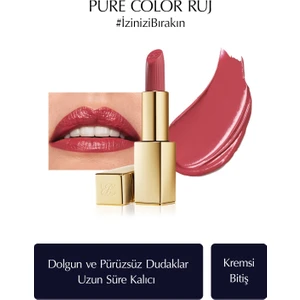 Estee Lauder Kremsi Ruj - Pure Color Creme Lipstick Kremsi, Saten Bitiş -  3.5gr - Renk: 420 Rebellious Rose